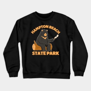 Hampton Beach State Park Camping Bear Crewneck Sweatshirt